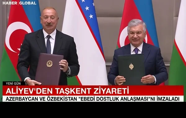"Haber Global" Azərbaycan liderinin Özbəkistan səfərindən reportaj yayımladı - VİDEO