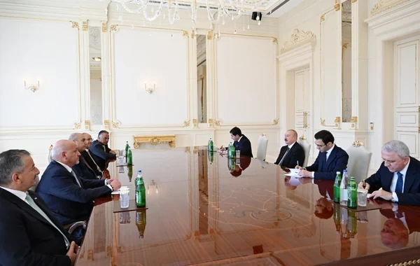 Prezident İlham Əliyev İordaniya Nümayəndələr Palatasının nümayəndə heyətini qəbul edib - FOTO