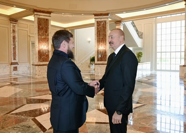 İlham Əliyev Ramzan Kadırovu qəbul edib - Foto