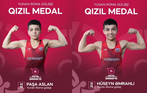 İki güləşçimiz Avropa çempionatında qızıl medal qazanıb
