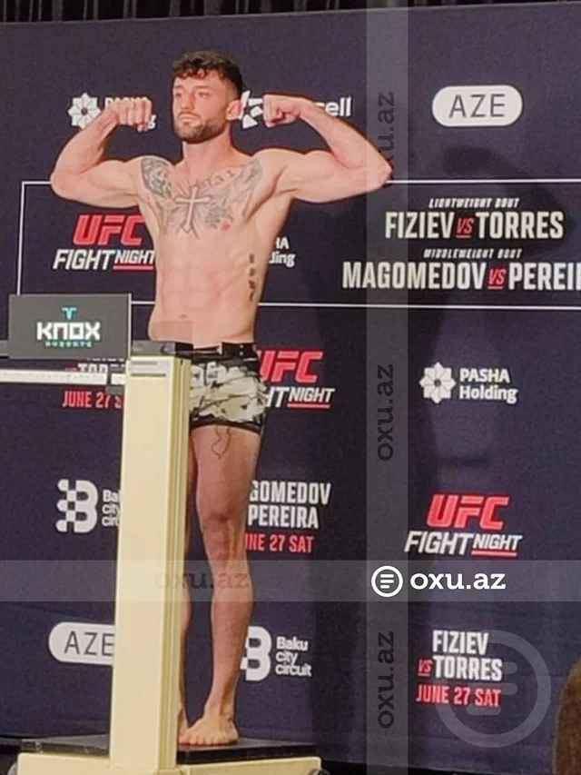 Bakıda "UFC Fight Night" turnirinin rəsmi çəkiölçmə mərasimi keçirilir - FOTO - VİDEO