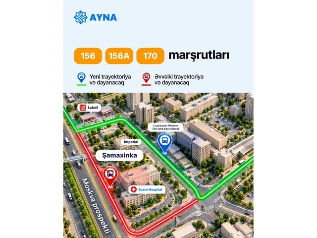 Bakıda bəzi marşrutların dayanacaqları dəyişdirilir - Foto