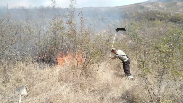 Ağsuda dağlıq ərazidə yanğın başlayıb - FOTO/VİDEO