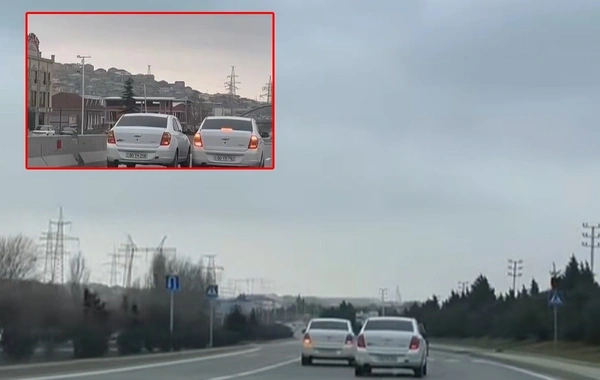 Hökməli yolunda TƏHLÜKƏLİ ANLAR: Sürücülər yarışa çıxdılar