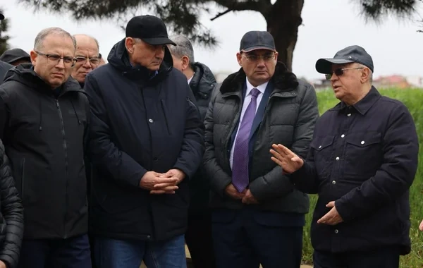 Nazir Badamdardakı sürüşmə zonasına getdi - VİDEO - FOTO