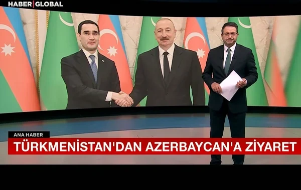 "Haber Global" İlham Əliyevlə Sərdar Berdiməhəmmədovun görüşünə xüsusi diqqət ayırıb - VİDEO