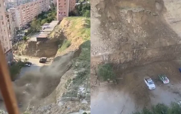 Bakıdakı torpaq sürüşməsi ilə bağlı RƏSMİ AÇIQLAMA - FOTO - ANBAAN VİDEO