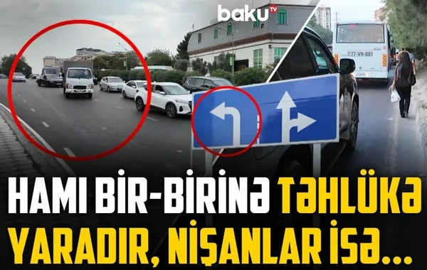 Azadlıq prospekti və Süleyman Sani Axundov küçəsinin kəsişməsindəki nəqliyyat problemləri - VİDEO