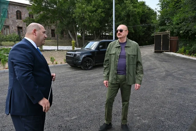 İlham Əliyev Xocavənd rayonunun Quzeyxırman kəndində olub - FOTO