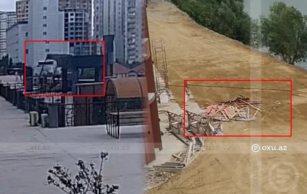Bakıda yaşayış kompleksində təhlükəli vəziyyət: Məsuliyyətsizlik faciə ilə nəticələnə bilər - VİDEO