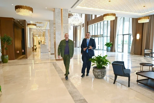 Prezident "Xankəndi" hotelinin açılışında iştirak edib - FOTO