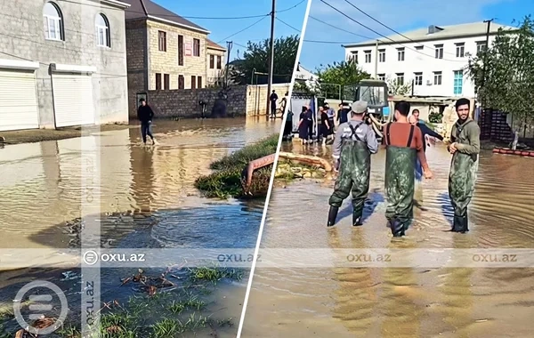 Sumqayıtda yaşayış yerlərini su basıb - Video