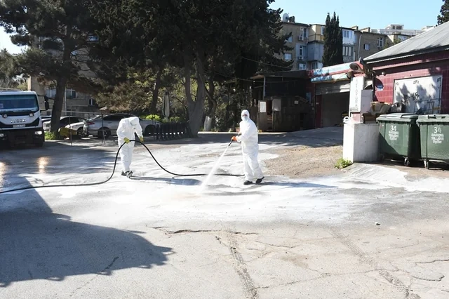 Bakıda böyük təmizlik - FOTO
