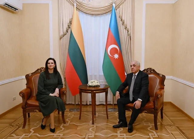 Əli Əsədov litvalı həmkarı ilə görüşüb - FOTO