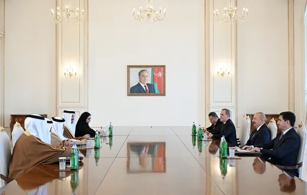 Prezident İlham Əliyev Bəhreynin xarici işlər nazirini qəbul edib - Foto