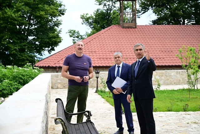 Prezident İlham Əliyev Şuşada "Yasəmən" hotelinin yeni korpusları ilə tanış olub - FOTO