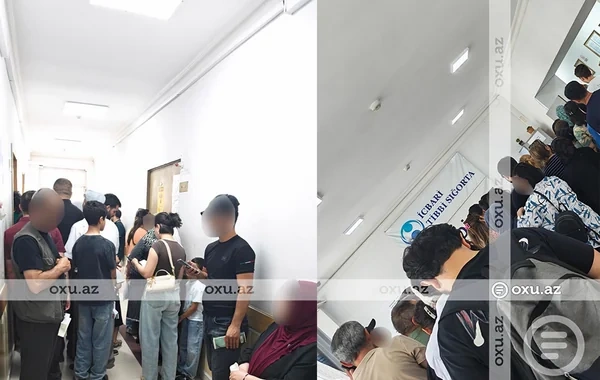 Binə xəstəxanasında xaos: Növbə sistemi yoxdur - FOTO - VİDEO