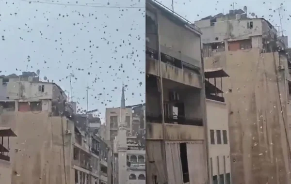 İsrail Hərbi Hava Qüvvələri Beyrutda çaxnaşma yaratdı: Şəhərə onminlərlə vərəqə atıldı - VİDEO