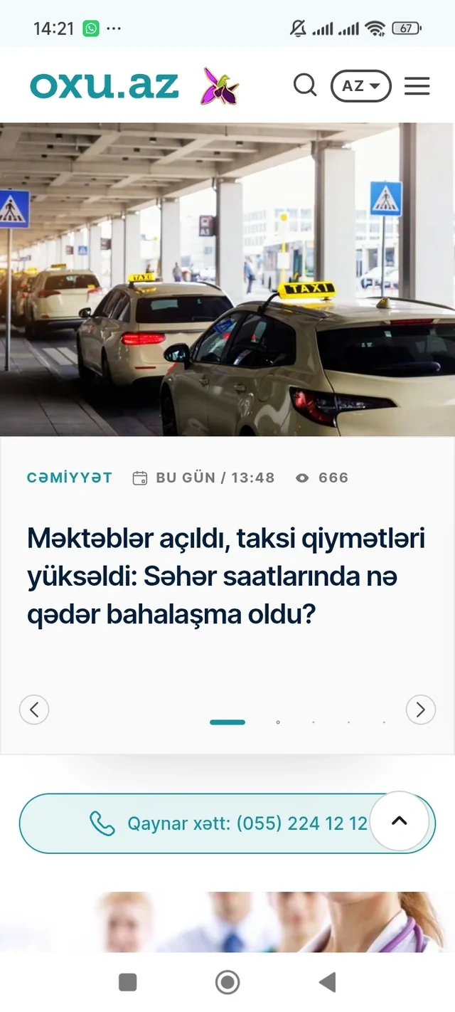 Şikayət və təklifləriniz üçün yeni ünvan: Oxu.Az-ın "WhatsApp" nömrəsi istifadədə - FOTO