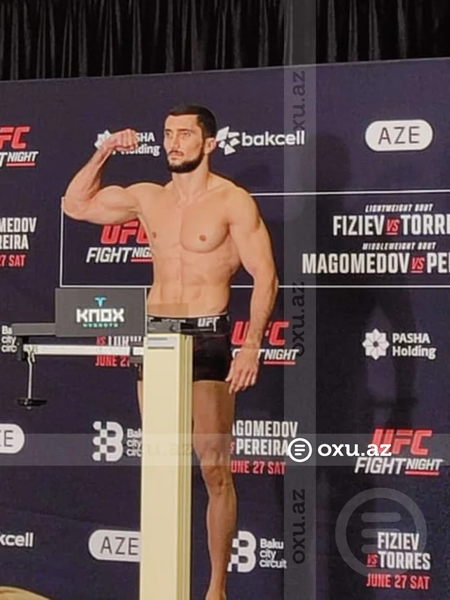 Bakıda "UFC Fight Night" turnirinin rəsmi çəkiölçmə mərasimi keçirilir - FOTO - VİDEO