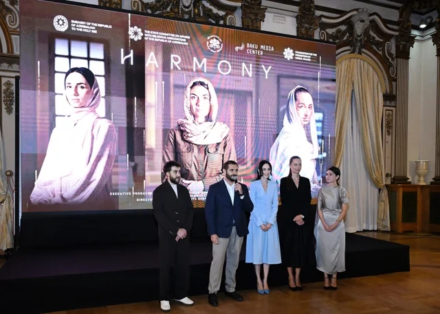 Leyla Əliyeva Romada "Harmoniya" sənədli filminin təqdimatında iştirak edib - FOTO