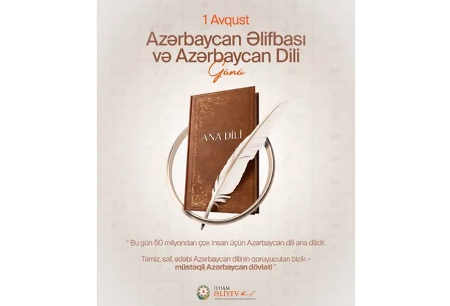 İlham Əliyevin sosial media hesablarında Azərbaycan Əlifbası və Dili Günü ilə bağlı paylaşım edilib