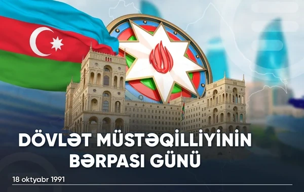 Azərbaycanda Müstəqilliyin Bərpası Günüdür