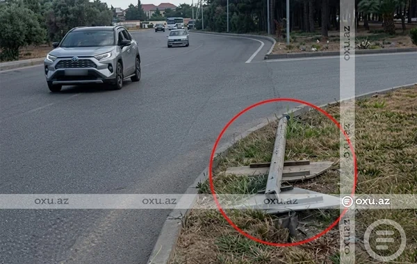 Zabratda yol nişanı aşıb, sürücülər çətinliklə üzləşiblər - FOTO - VİDEO