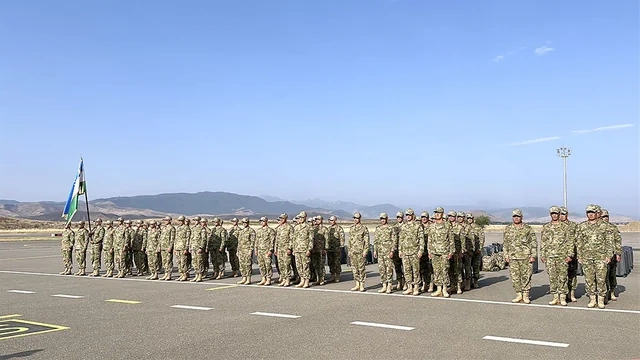 Özbəkistan hərbçiləri Qarabağda - Foto - Video