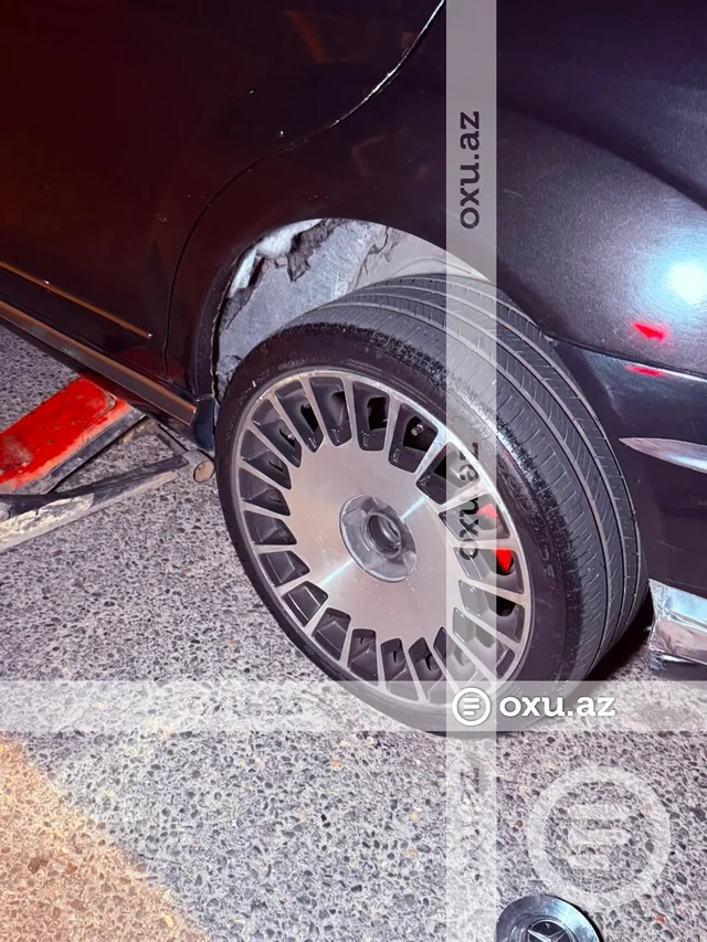 Bakıda çökən yol sürücüyə 800 manata başa gəldi - FOTO - VİDEO