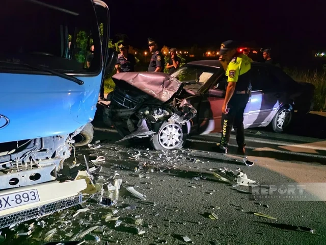 Naxçıvanda avtobusla minik avtomobili toqquşdu: Xəsarət alanlar var