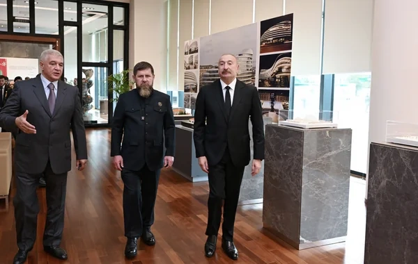 İlham Əliyev və Ramzan Kadırov "Bakı Ağ Şəhər"də olublar - Foto