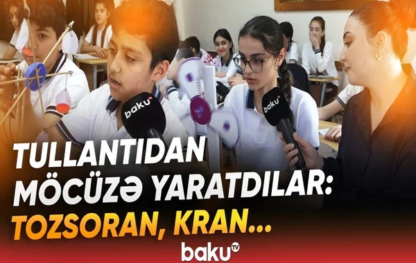 Masazırda məktəbdə fizika müəlliminin maraqlı tədris üsulu gündəm oldu - VİDEO