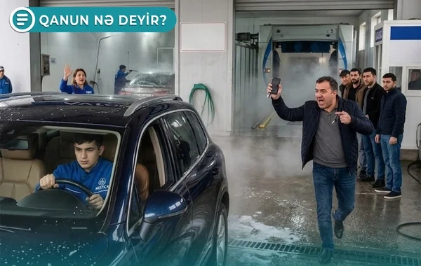 Müştərinin maşınını sürən avtoyuma işçisinə 2000 manatlıq cərimə - Qanun nə deyir? - VİDEO