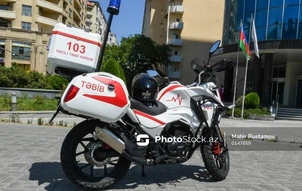 Dar küçələr və sıx trafik üçün həll: TƏBİB-in yeni motosiklet briqadaları - FOTOREPORTAJ