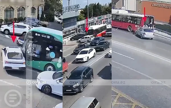 Bakıda avtobus zolaqlarında baş verən ağır qəzaların ANBAAN GÖRÜNTÜLƏRİ