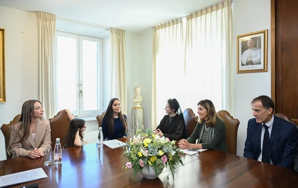 Leyla Əliyeva Vatikan şəhər-dövlətinin qubernatorluğunun prezidenti ilə görüşüb - FOTO