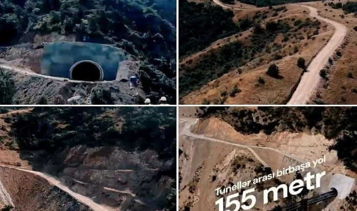 Kəlbəcər-Laçın yolu belə inşa edilir - Video