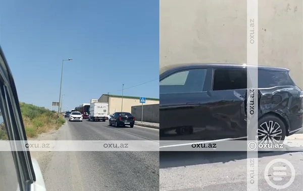 Hövsanda sərnişin avtobusu minik avtomobili ilə toqquşub - VİDEO