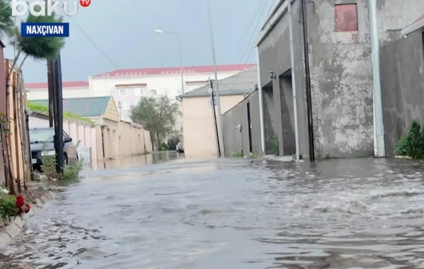 Naxçıvan şəhərini su basdı: Vətəndaşlar aidiyyəti qurumlardan kömək gözləyirlər - VİDEO