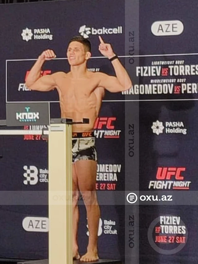 Bakıda "UFC Fight Night" turnirinin rəsmi çəkiölçmə mərasimi keçirilir - FOTO - VİDEO