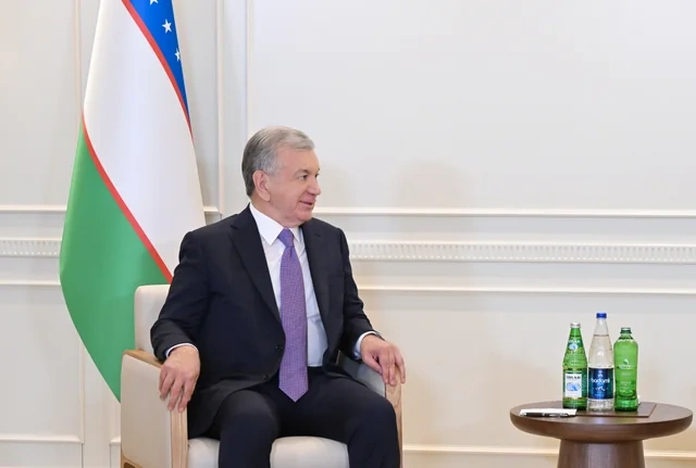 İlham Əliyev Şavkat Mirziyoyev ilə görüşüb - Foto