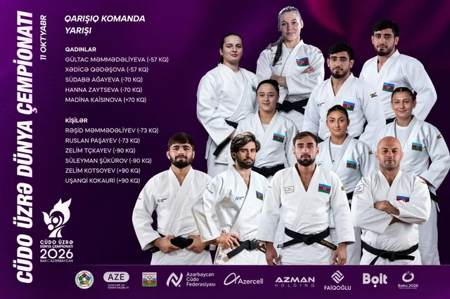 Cüdo üzrə dünya çempionatına bu gün yekun vurulur: Azərbaycan millisi tatamiyə çıxacaq - Foto