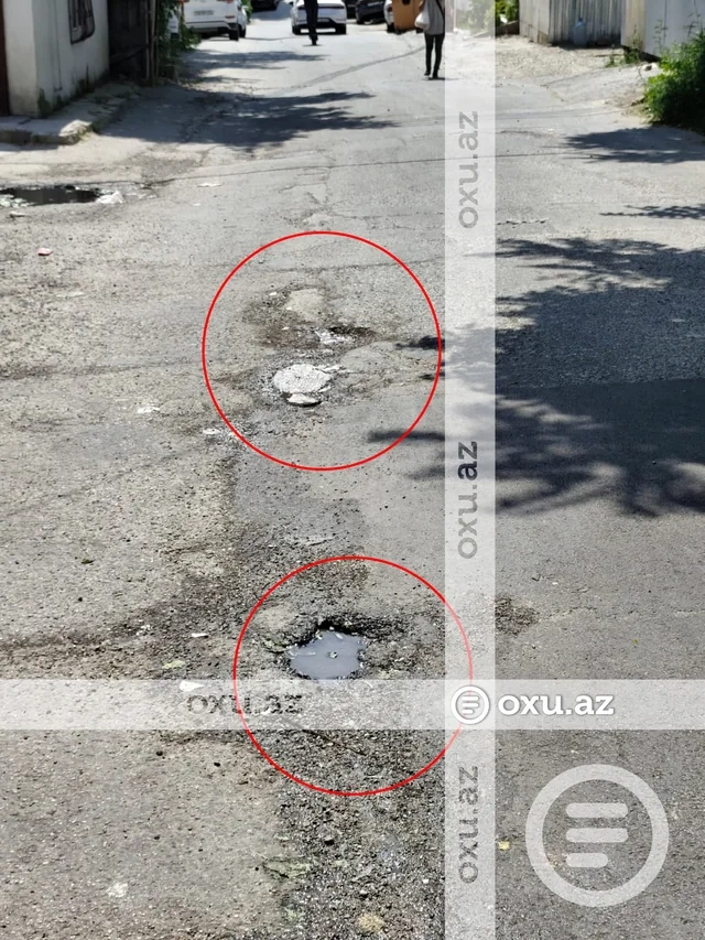 Nəsimi rayonunun mərkəzində yararsız küçələr: "Avtomobillərə ciddi ziyan dəyir" - FOTO