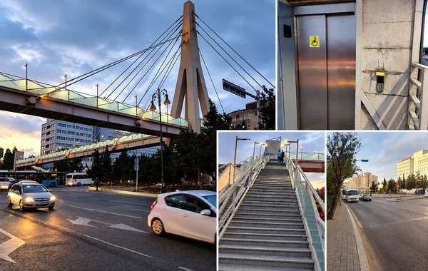 "Şamaxinka"da piyada körpüsündə lift iki aydan çoxdur işləmir - FOTO/VİDEO