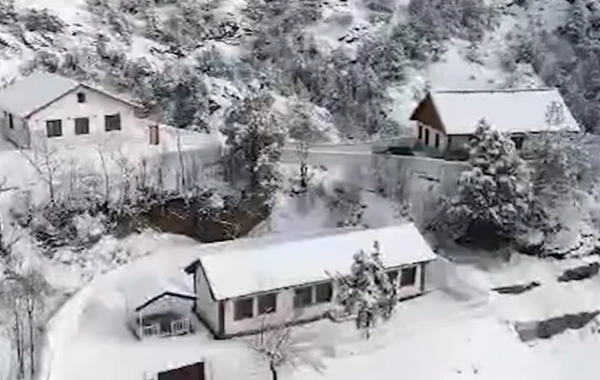 Laçın şəhərindən möhtəşəm qar mənzərəsi