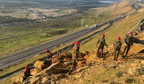 Badamdar ərazisində sürüşmə təhlükəsi: yol bağlandı
