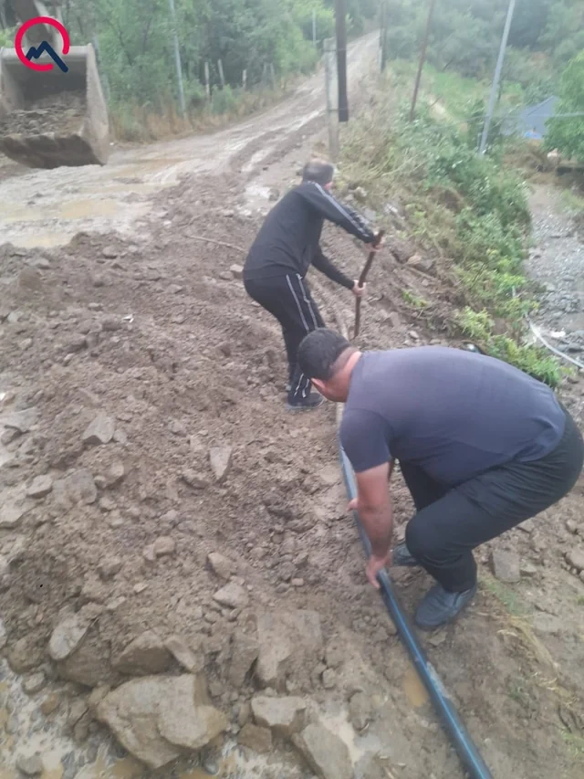 Göygöldə sel Zurnabad kənd yolunu sıradan çıxardı - FOTO