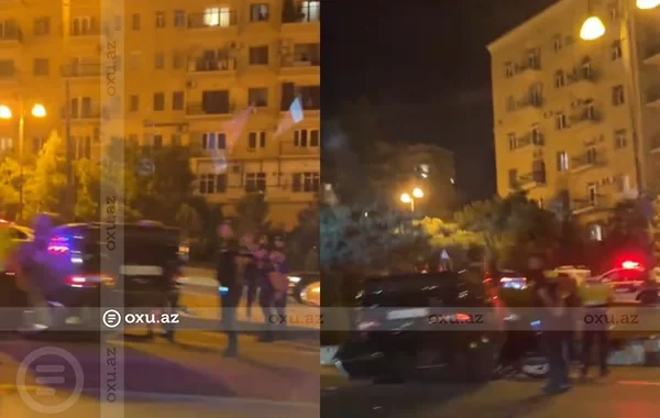 Bakıda "Ford Fusion" aşdı: Sürücü xəsarət aldı - VİDEO