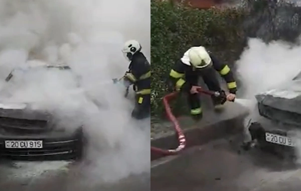 Binəqədi rayonunda "Opel" YANDI